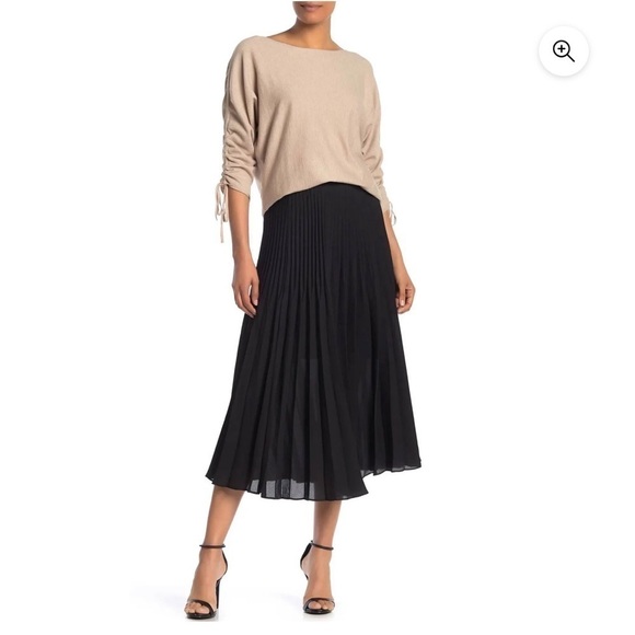 NWT Max Studio Lightweight Dolman Ruched 3/4 Sleeve Sweater Wheat Color Size M - Picture 12 of 14